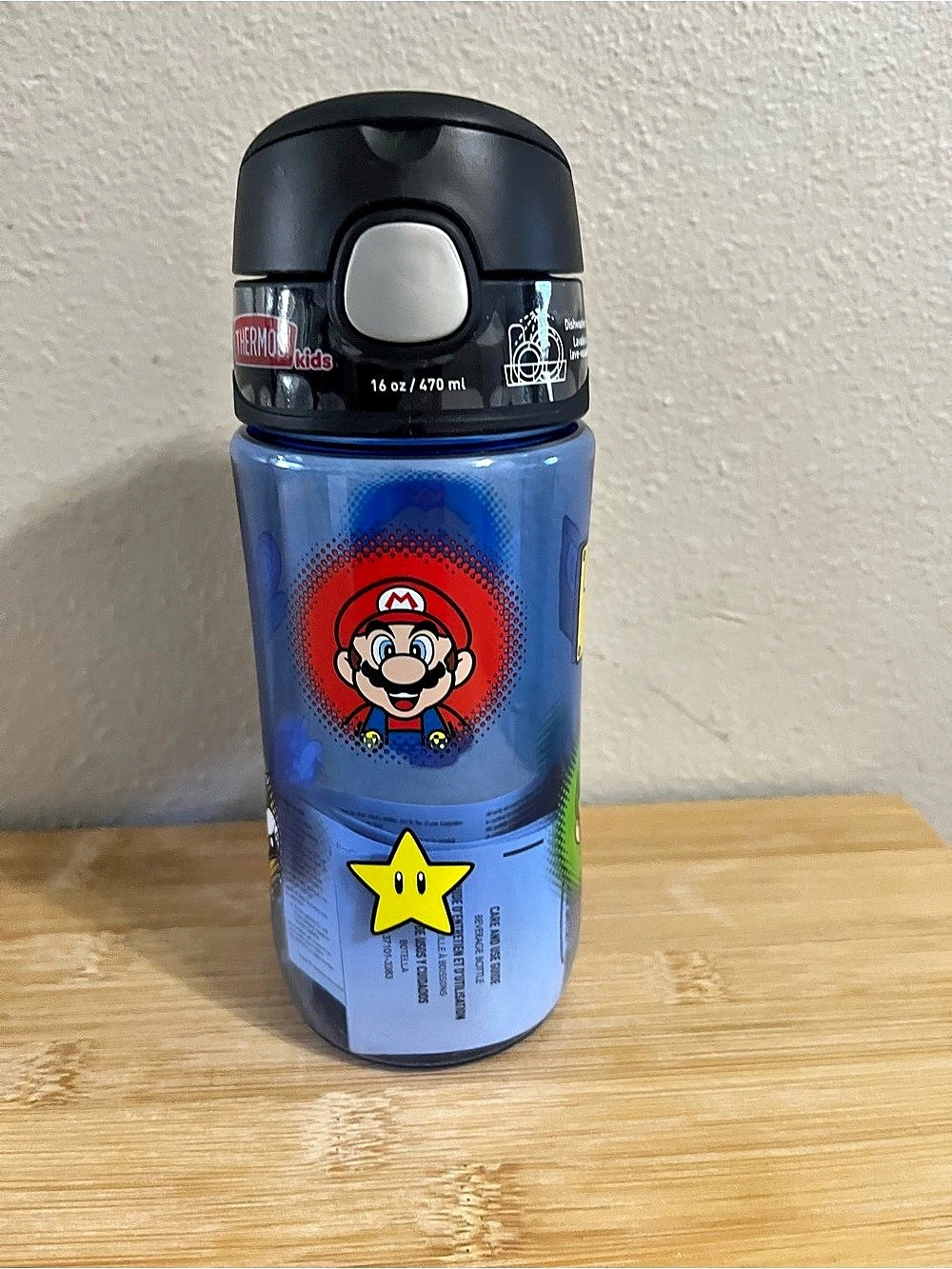 Thermos Super Mario Bros Kids Bottle Water Bottle Blue
